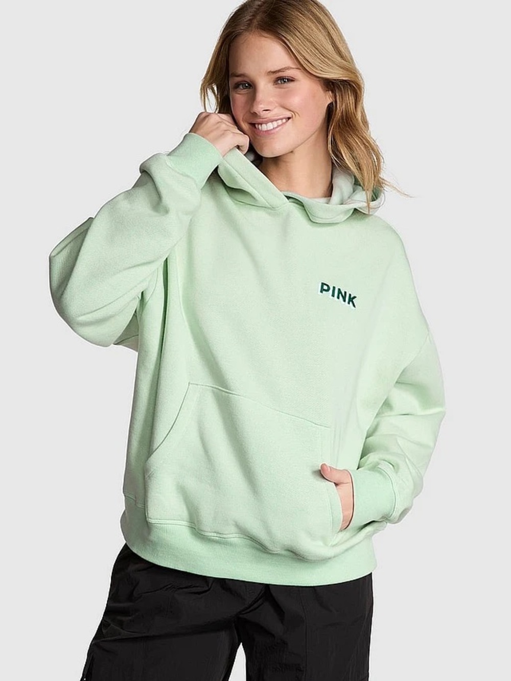 PINK Victoria's Secret Ivy Fleece Campus Pullover Hoodie